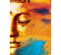 Artery8 Buddha Face Gold Collage XL Giant Panel Poster (8 Sections)