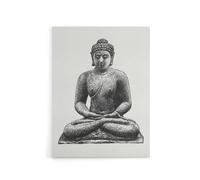 Artery8 Buddha On The Borobudur Drawing Leo Gestel Canvas Wall Art in White | Size: W24" x H32" Artery8 White W24" x H32"