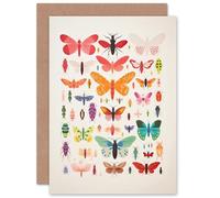 Artery8 Bugs and Beetles for Wife Her Mum Sister Daughter Mom Gran Nan Birthday Thank You Kids Child Blank Art Greeting Card