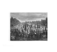 Artery8 Bulla 1937 Schoolchildren Gas Mask Drill Canvas Wall Art Print in Grey | Size: W18" x H24" Artery8 Grey W18" x H24"