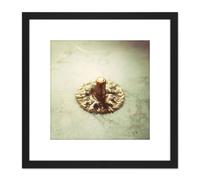 Artery8 Bullet Impact Ceramic Armor High Speed Photo 8X8 Inch Square Wooden Framed Wall Art Print Picture with Mount in Black Artery8 Black