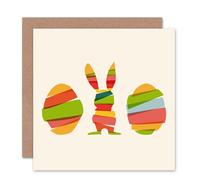 Artery8 Bunny Egg Abstract Rabbit Easter Card Artery8 Multicolor