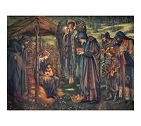 Artery8 Burne Jones Star Of Bethlehem Religious Painting Extra Large XL Wall Art Poster Print