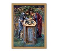 Artery8 Burne Jones The Baleful Head 1885 Painting Artwork Framed Wall Art Print 18X24 Inch
