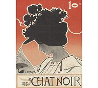 Artery8 Burret Le Chat Noir Black Cat Magazine Advert Premium Wall Art Canvas Print 18X24 Inch