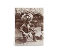 Artery8 Burton Brothers Malietoa High Chief Mulianga Canvas Wall Art Print in Brown | Size: W18" x H24" Artery8 Brown W18" x H24"
