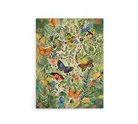 Artery8 Butterflies In Spring Field Canvas Wall Art Print | Size: W18" x H24" Artery8 Multicolor W18" x H24"