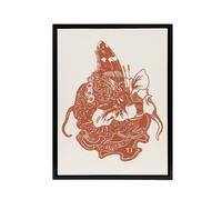 Artery8 Butterfly on Nasturtium Flower Framed Canvas Wall Art Print van Hoytema in Red | Size: W12" x H16" Artery8 Red W12" x H16"