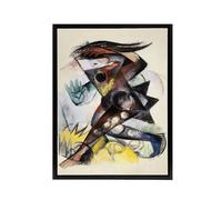 Artery8 Caliban Figurine for The Tempest Black Framed Canvas Wall Art Print 18X24 Artwork By Franz Marc : Figurative Artwork Suited For Hallway Or Study Exploring Mythology Colour And Emotional Power