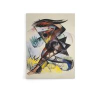 Artery8 Caliban Figurine for The Tempest Canvas Wall Art Print 12X16 Artwork By Franz Marc : Figurative Artwork Suited For Hallway Or Study Exploring Mythology Colour And Emotional Power