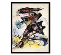 Artery8 Caliban Figurine for The Tempest Framed Wall Art Print A4 Artwork By Franz Marc : Figurative Artwork Suited For Hallway Or Study Exploring Mythology Colour And Emotional Power