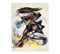 Artery8 Caliban Figurine for The Tempest Large Wall Art Poster Print 18X24 Inch Artwork By Franz Marc : Figurative Artwork Suited For Hallway Or Study Exploring Mythology Colour And Emotional Power