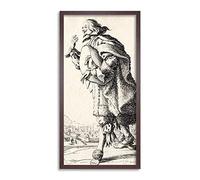 Artery8 Callot Gentlemnan Greeting With Felt Under Arm Framed Wall Art Print Long 25X12 Inch