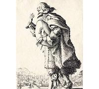 Artery8 Callot Gentlemnan Greeting With Felt Under Arm Unframed Wall Art Print Poster Home Decor Premium