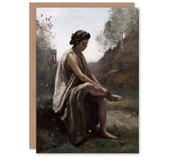 Artery8 Camille Corot Eurydice Nursing a Serpent Bite Personalised Art Greeting Card