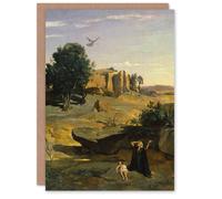 Artery8 Camille Corot Hagar And Her Son in the Wilderness Blank Art Greeting Card
