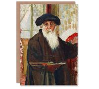 Artery8 Camille Pissarro Art Card Self Portrait With Paint Palette Artery8 Multicolor