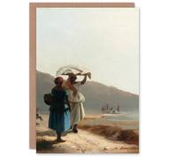 Artery8 Camille Pissarro Art Card Two Women Chatting by the Sea Artery8 Multicolor