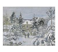 Artery8 Camille Pissarro Piettes House At Montfoucault Painting Art Print Canvas Premium Wall Decor Poster Mural