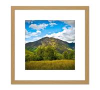 Artery8 Campbell-Hall Glencoe Highland Scotland Photo 8X8 Inch Square Wooden Framed Wall Art Print Picture with Mount in Light Oak Artery8 Light Oak