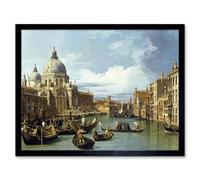 Wee Blue Coo Canaletto The Entrance To Grand Canal Venice Old Master Painting Art Print Framed Poster Wall Decor 12X16 Inch