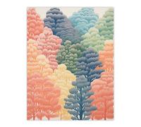 Artery8 Can't See The Wood For The Trees By Sofia Francis Pastel Autumn Fall Artwork Painting Unframed Wall Art Print Poster Home Decor Premium Artery8 Multicolor W18" x H24"