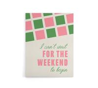 Artery8 Can't Wait For The Weekend To Begin Simple Retro Canvas Wall Art Print | Size: W24" x H32" Artery8 Multicolor W24" x H32"