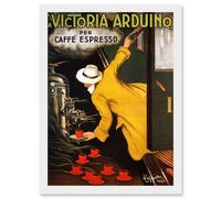 Cappiello 1922 Advert Coffee Espresso Victoria Arduino Artwork Framed Wall Art Print A4 Artery8 White One Size
