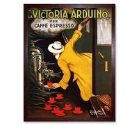 Artery8 Cappiello 1922 Advert Coffee Victoria Arduino Art Print Framed Poster Wall Decor 12x16 inch