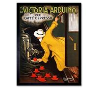 Artery8 Cappiello 1922 Advert Coffee Victoria Arduino Art Print Framed Poster Wall Decor 12x16 inch
