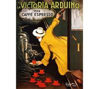 Artery8 Cappiello 1922 Advert Coffee Victoria Arduino Premium Wall Art Canvas Print 18X24 Inch