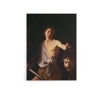 Artery8 Caravaggio 1610 David With Head Canvas Wall Art Print | Size: W12" x H16" Artery8 Multicolor W12" x H16"