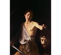 Artery8 Caravaggio 1610 David With Head Goliath Painting Large Wall Art Poster Print Thick Paper 18X24 Inch