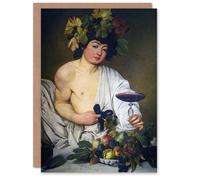 Artery8 Caravaggio Art Card Bacchus Dionysus Portrait Oil Painting