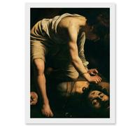 Artery8 Caravaggio David Goliath Religious Painting Artwork Framed Wall Art Print A4