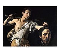 Artery8 Caravaggio David With Head Goliath Religious Painting Unframed Wall Art Print Poster Home Decor Premium