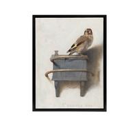 Artery8 Carel Fabritius The Goldfinch Bird Framed Canvas Wall Art Print in Beige | Size: W24" x H32" Artery8 Beige W24" x H32"