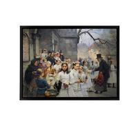 Artery8 Carl Frithjof Smith After First Communion Framed Canvas Wall Art Print | Size: W12" x H16" Artery8 Multicolor W12" x H16"