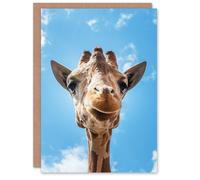Artery8 Carol M Highsmith Art Card Giraffe Head Up Close Look