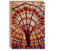 Artery8 Carol M Highsmith Art Card State Capitol Building Stained Glass Ceiling
