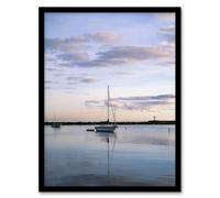 Artery8 Carol M Highsmith Block Island Sailboat Sunset Photo Framed Art Print in Blue | Size: A3 Artery8 Blue A3