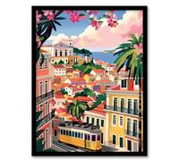 Artery8 Cartagena Colombia Cityscape Summer Travel Living Room Artwork Framed Wall Art Print A4
