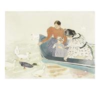 Artery8 Cassatt Feeding Ducks Painting Large XL Wall Art Canvas Print