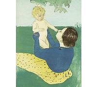 Artery8 Cassatt Under The Horse Chestnut Painting Art Print Canvas Premium Wall Decor Poster Mural