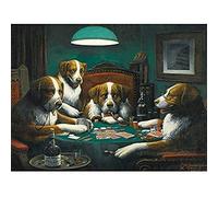 Artery8 Cassius Marcellus Coolidge Poker Game Dogs Painting Art Print Canvas Premium Wall Decor Poster Mural