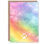 Artery8 Cat Sympathy Greeting Card - Never Truly Gone Pet Loss Design, Blank Inside
