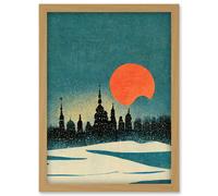 Doppelganger33 LTD Cathedral Saint Sophia Kiev Ukraine Winter Sunset Artwork Framed Wall Art Print A4
