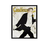 Artery8 Caudieux Artist Portrait Framed Canvas Wall Art Print Toulouse Lautrec in White | Size: W24" x H32" Artery8 White W24" x H32"