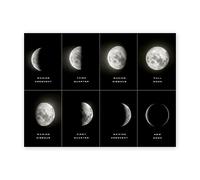 Artery8 Celestial Phases of the Moon Lunar Astronomy Astrology XL Giant Panel Poster (8 Sections)