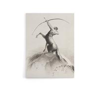 Artery8 Centaur Aiming at the Clouds Redon Vintage Canvas Wall Art in White | Size: W24" x H32" Artery8 White W24" x H32"
